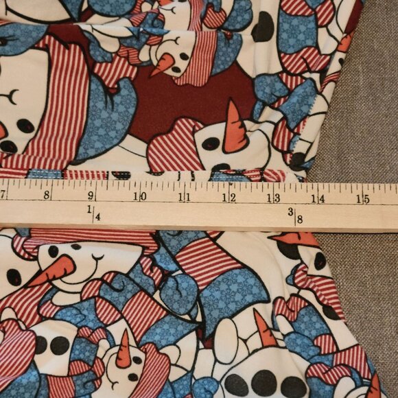 LuLaRoe TC Tall & Curvy Women’s Plus Leggings Red Snowman Christmas - Picture 16 of 16